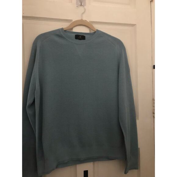 BELSTAFF Guide Crewneck Jumper Men's 3XL LS Sky Blue 100% Cotton